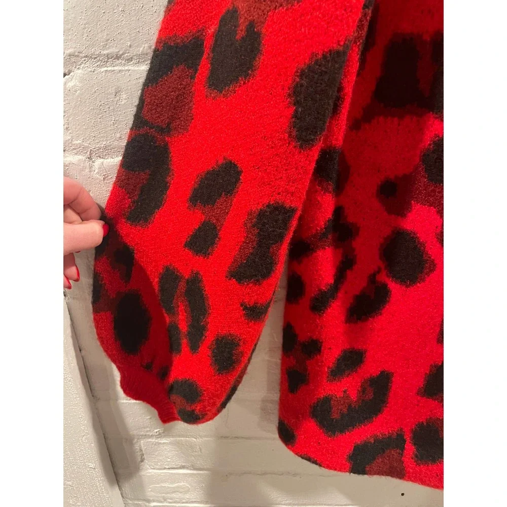 Lovers and Friends Wild Duster Cardigan in Red Leopard | REVOLVE (M)